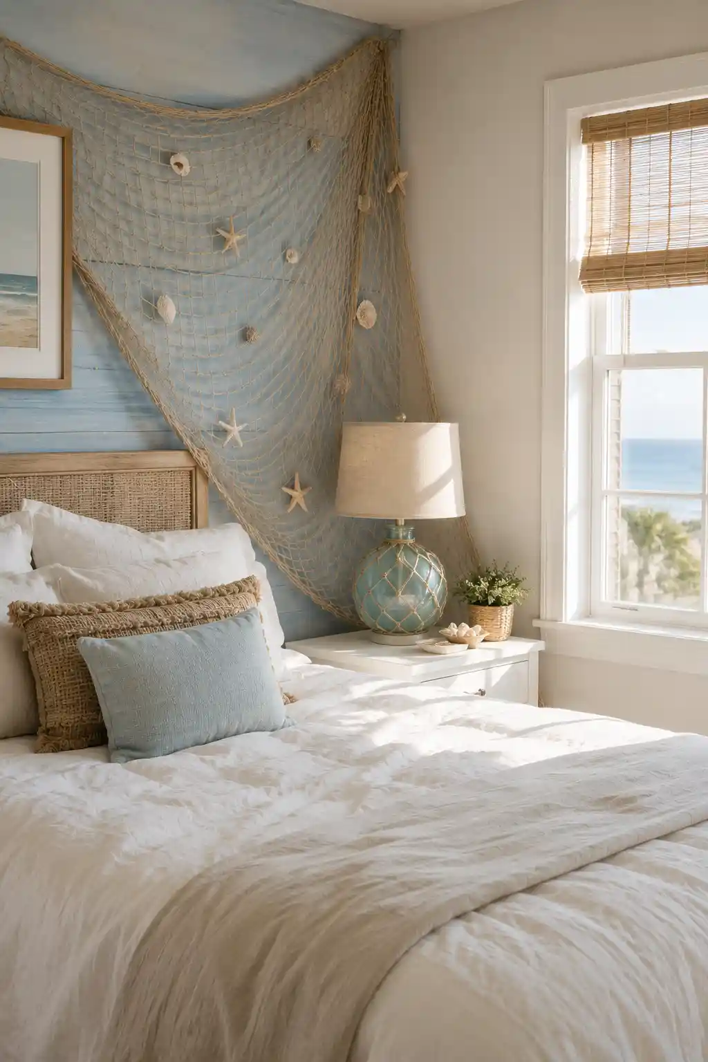 Textural Fishing Net Wall Decor