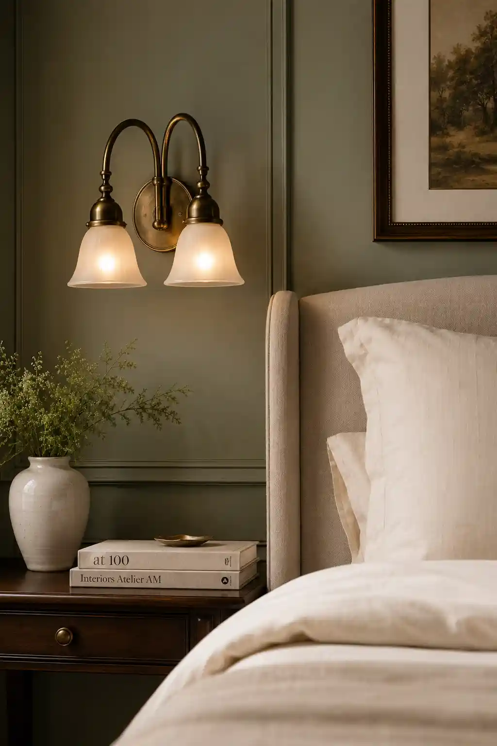 Timeless Brass Sconces with Warm Diffusion