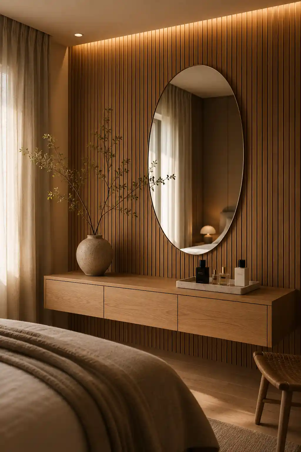 Slatted Wood and Organic Minimalism