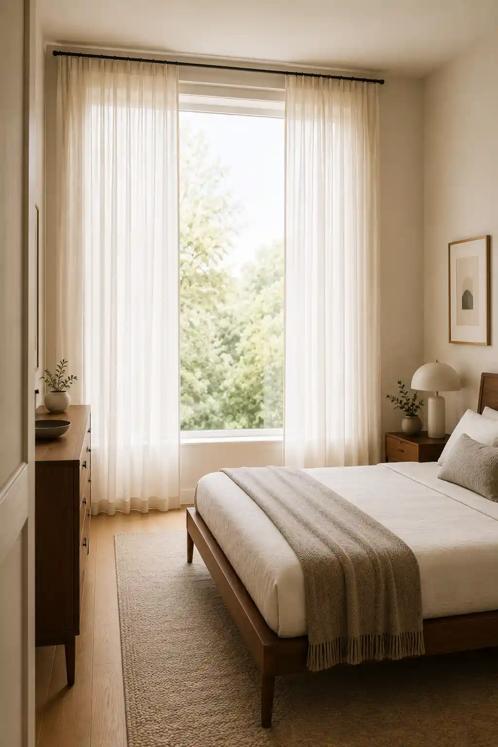 Airy Ambience with Floor-to-Ceiling Drapery