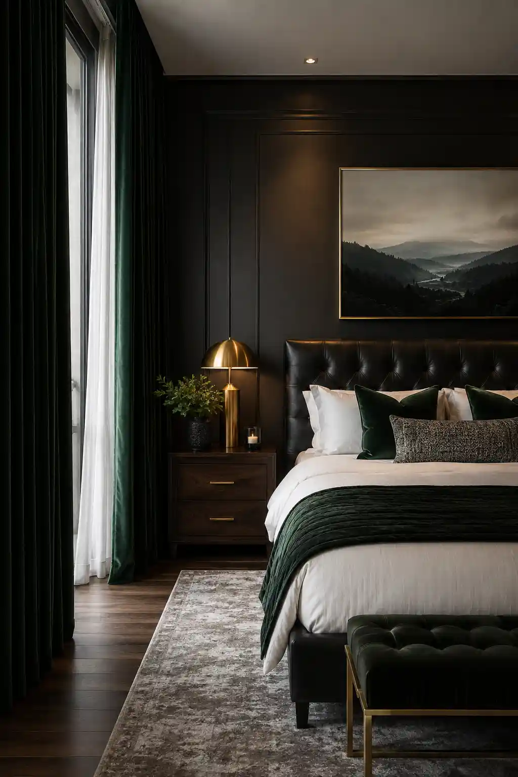 Opulent Emerald and Onyx Luxury