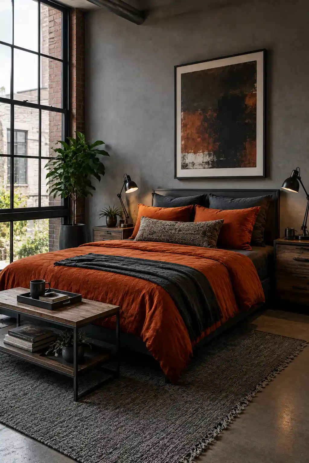 Dynamic Gray and Burnt Orange
