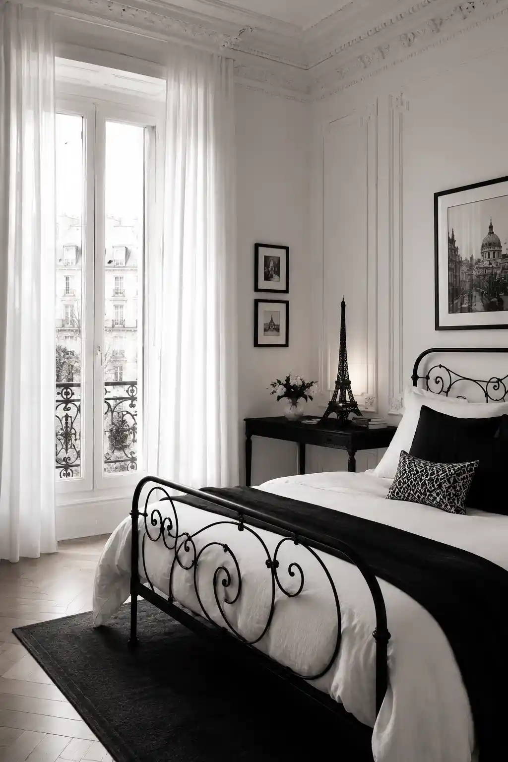 Parisian Romance in Monochrome