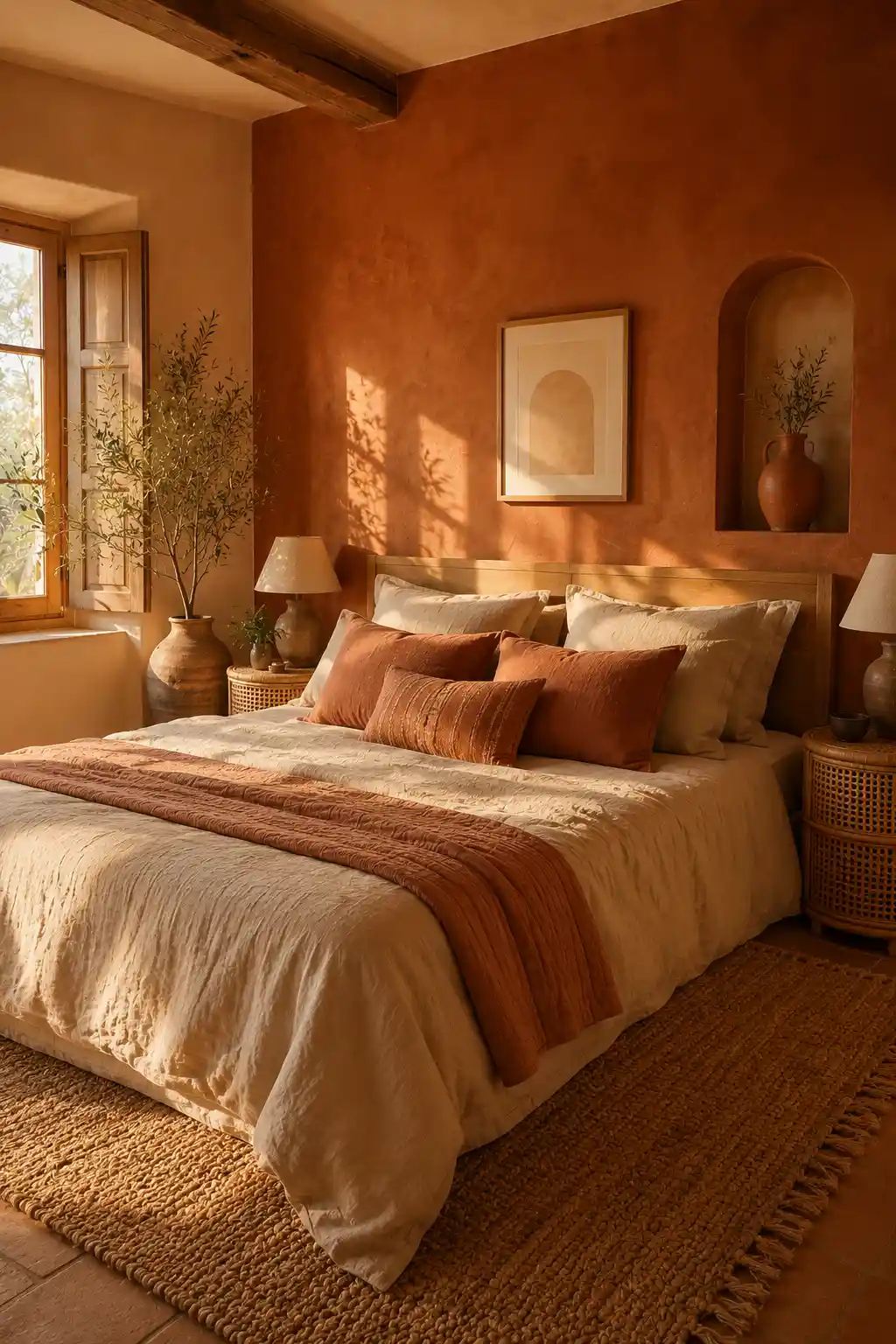 Earthy Terracotta and Warm Beige