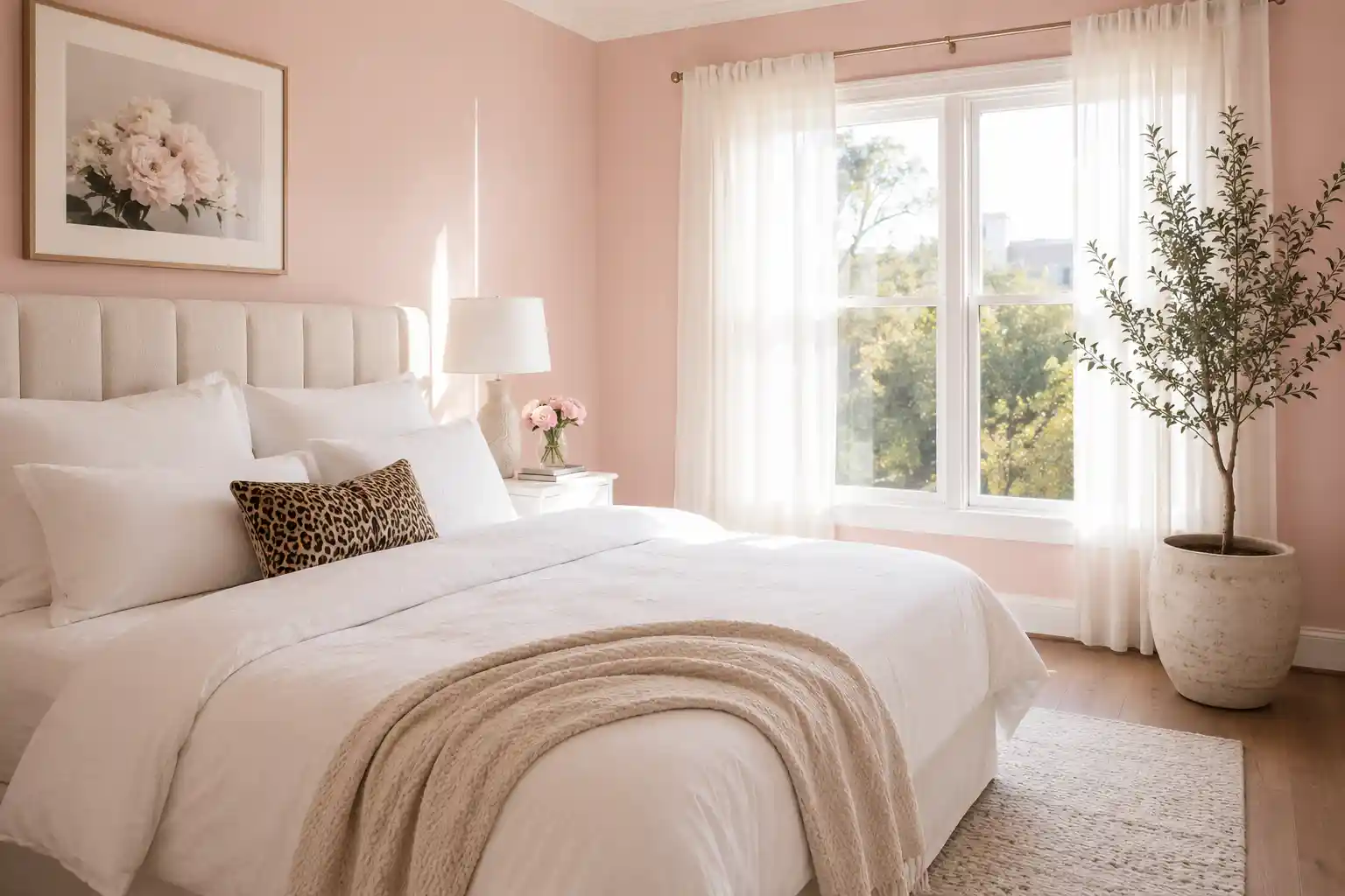 Blush Pink and Subtle Cheetah Accents