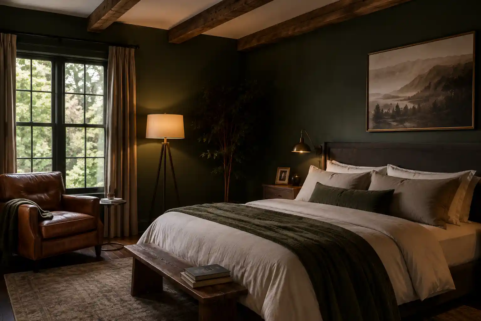 Forest Green for a Moody Woodland Retreat