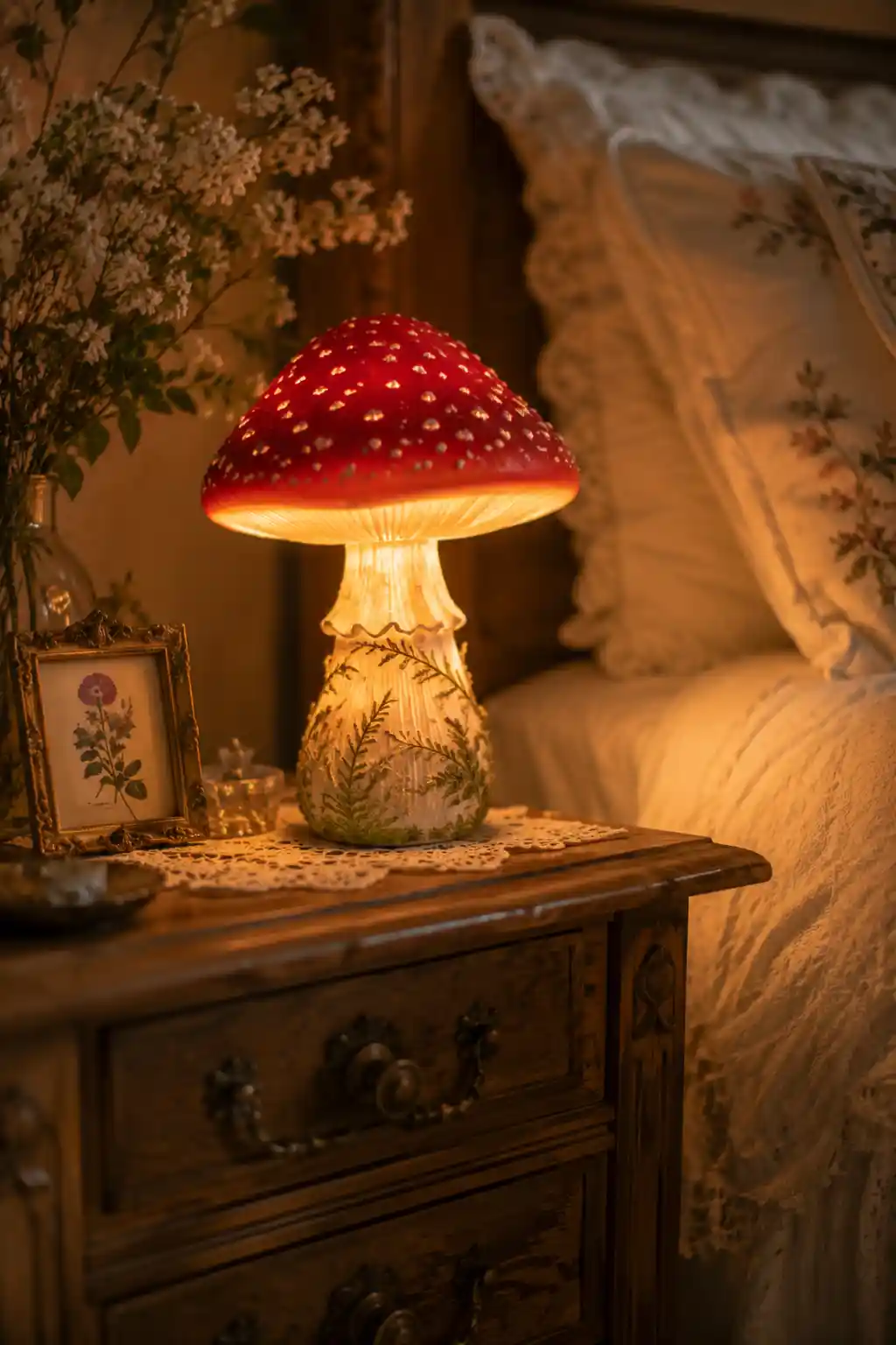 Whimsical Mushroom-Inspired Lamps
