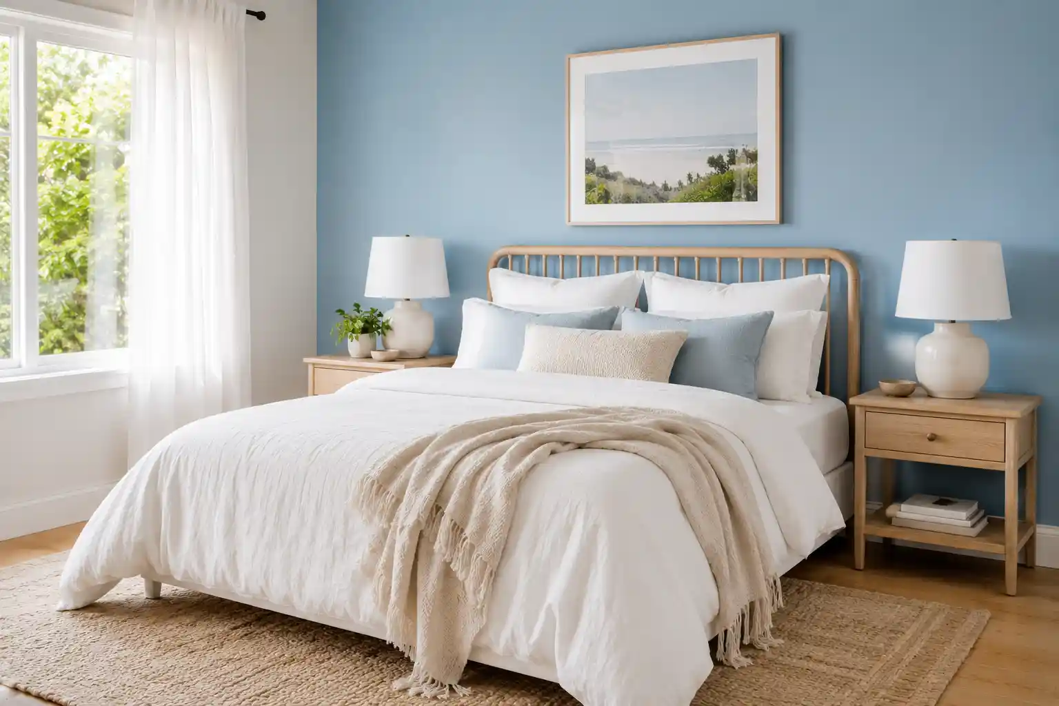 Light Blue Accent Wall