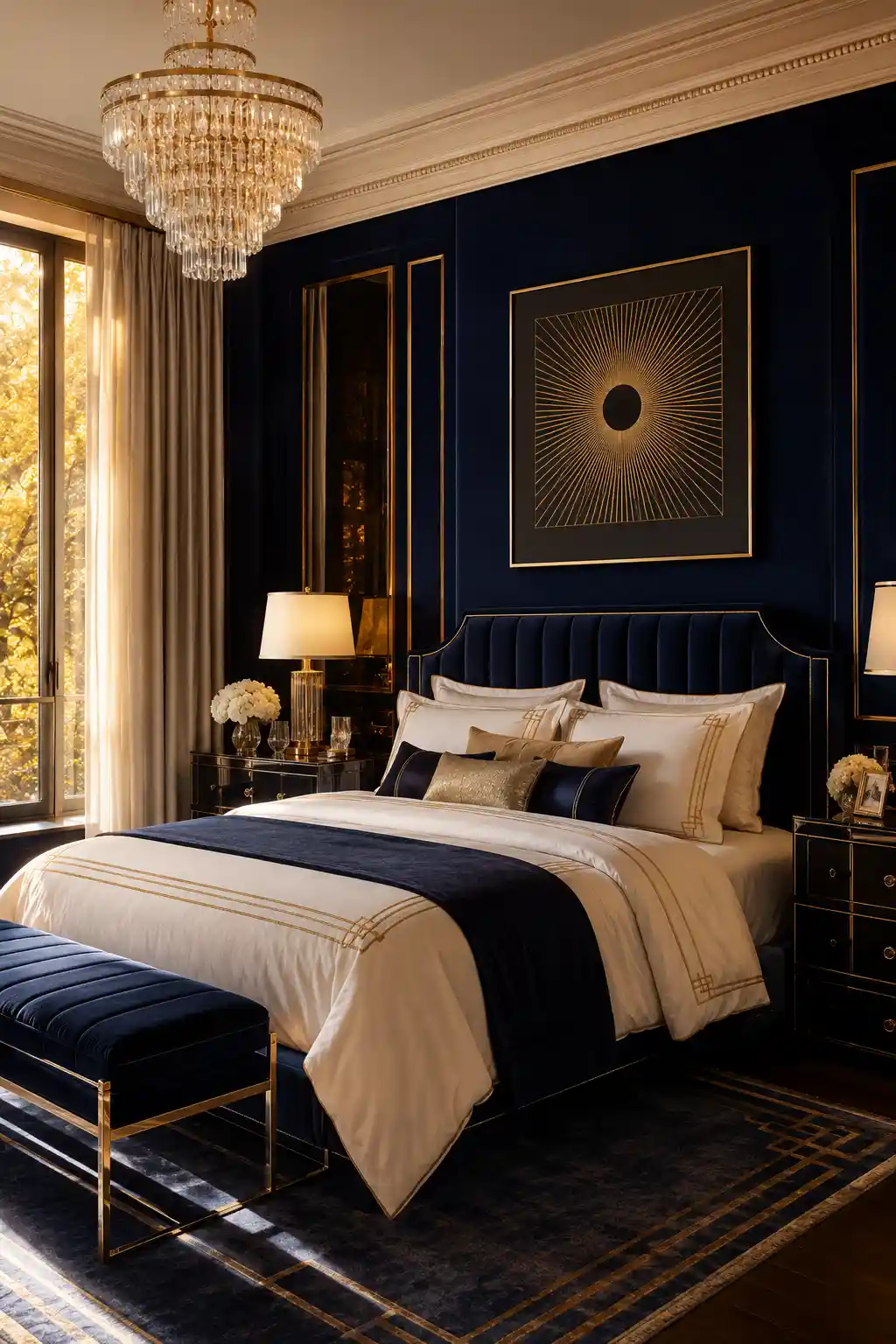 Opulent Navy, Gold, and Black