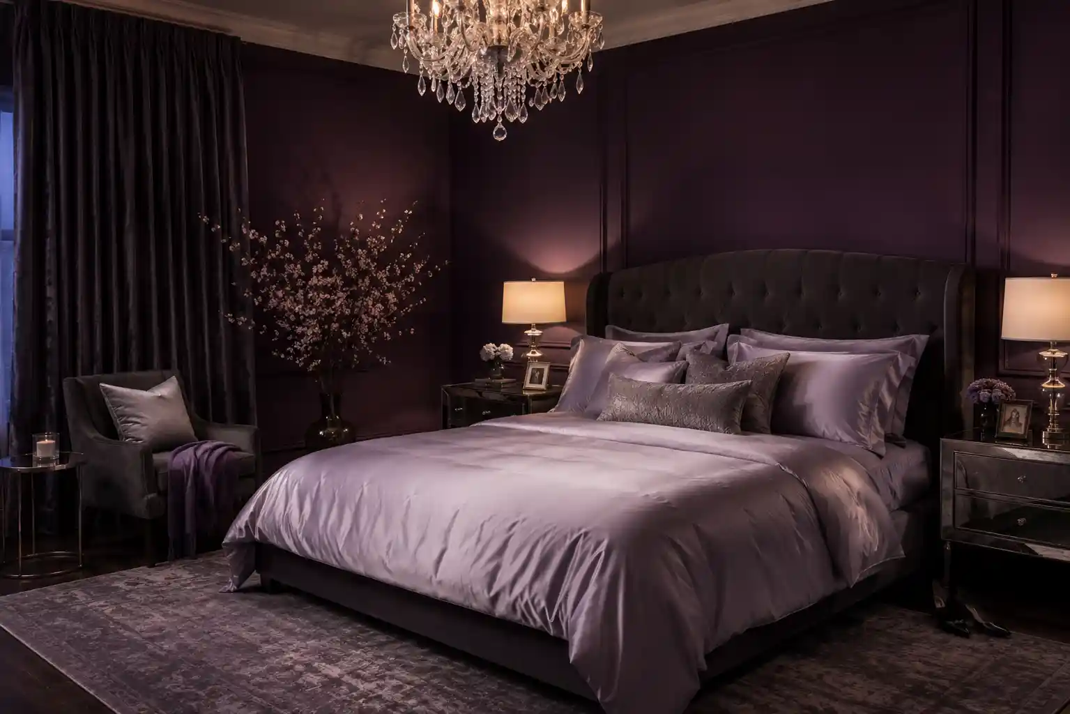 Plum and Deep Purple for Regal Intimacy