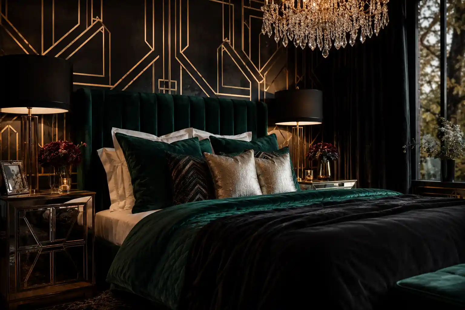 Black Art Deco Geometrics