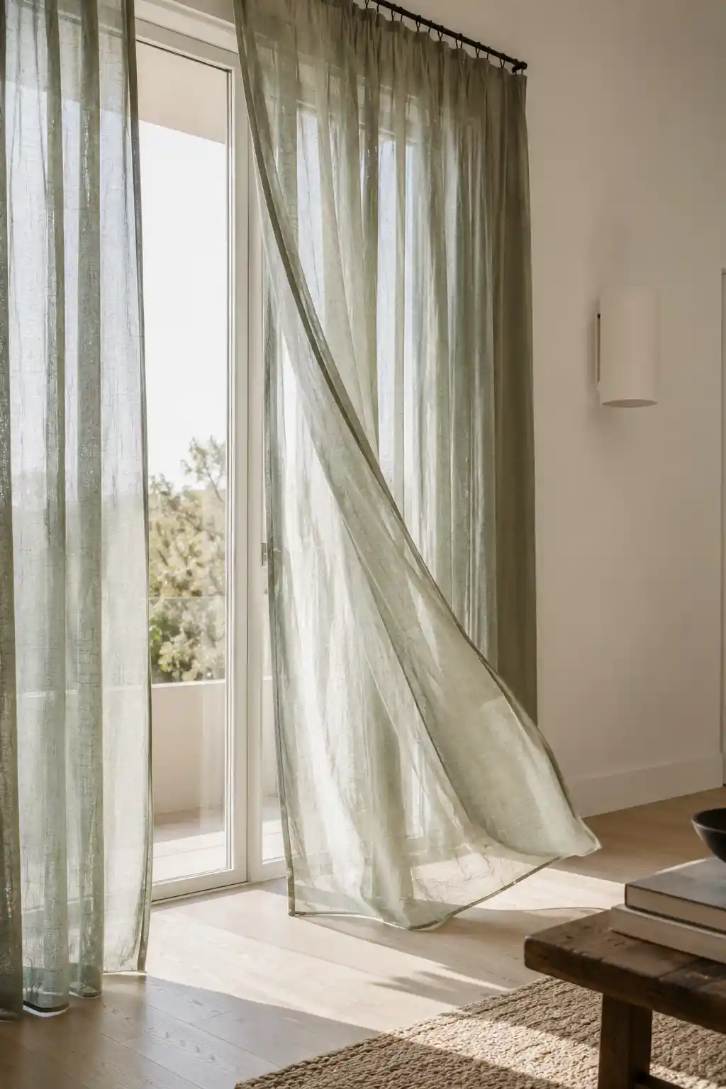 Elevating Height with Floor-to-Ceiling Linen Drapery