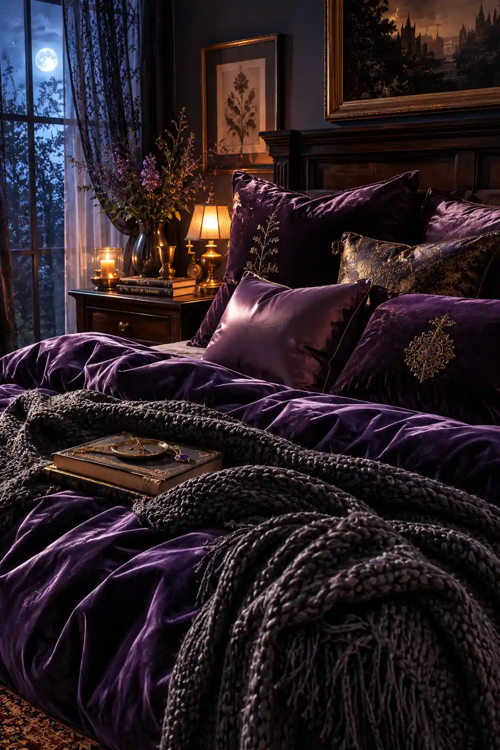 Plush Violet Velvet Bedding