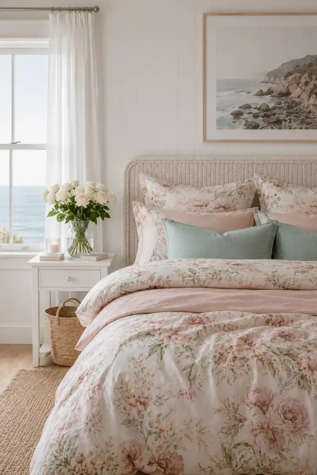 Soft Rose and Seafoam Harmony