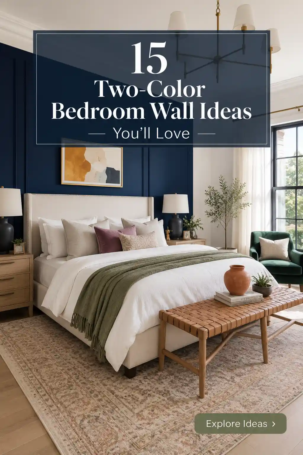 15 Stunning Two Color Combinations for Bedroom Walls to Transform Your Space