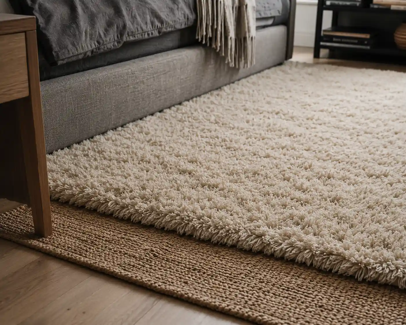 Layered High-Pile Textured Rugs