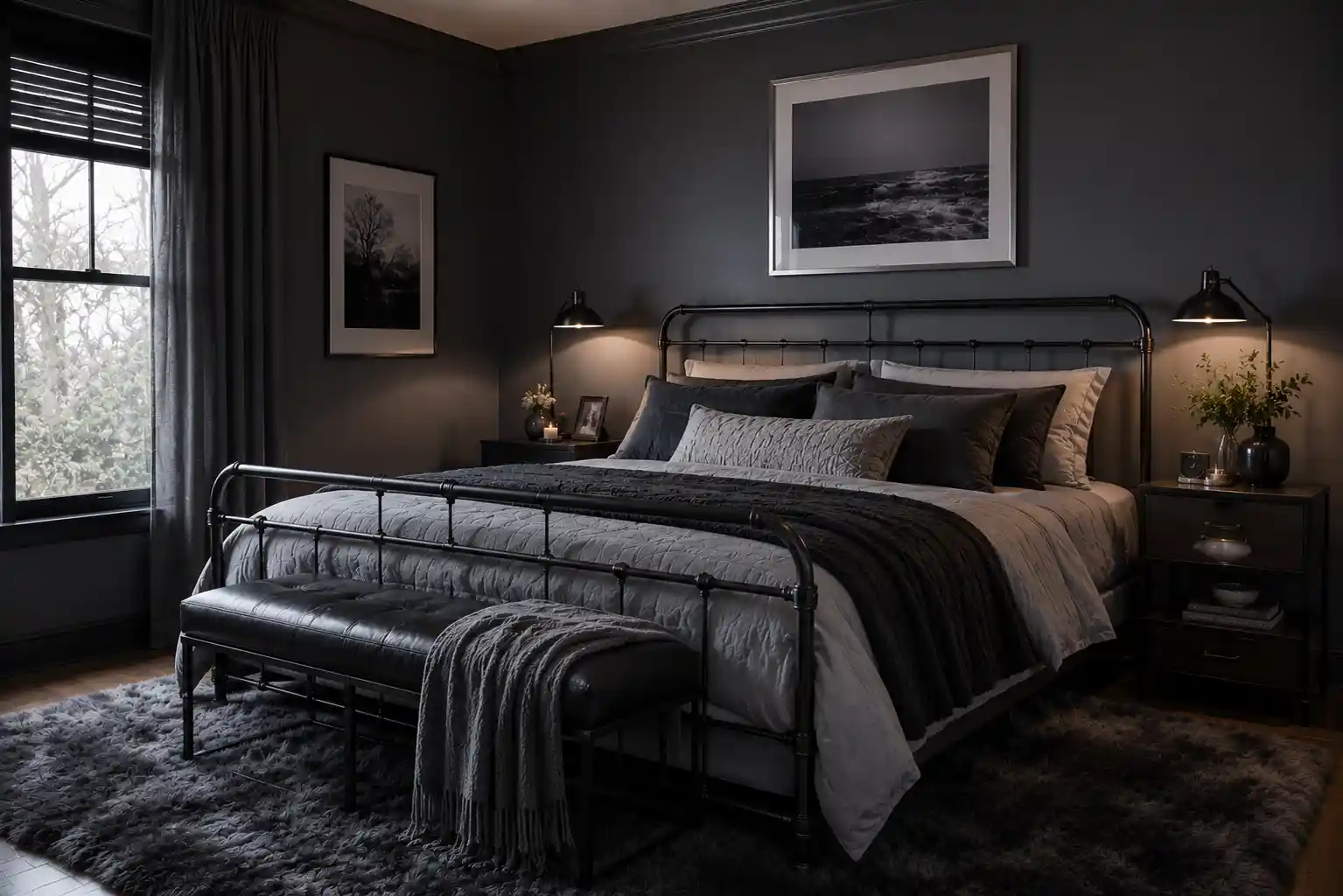 Pewter and Gunmetal for Sleek Industrial Romance