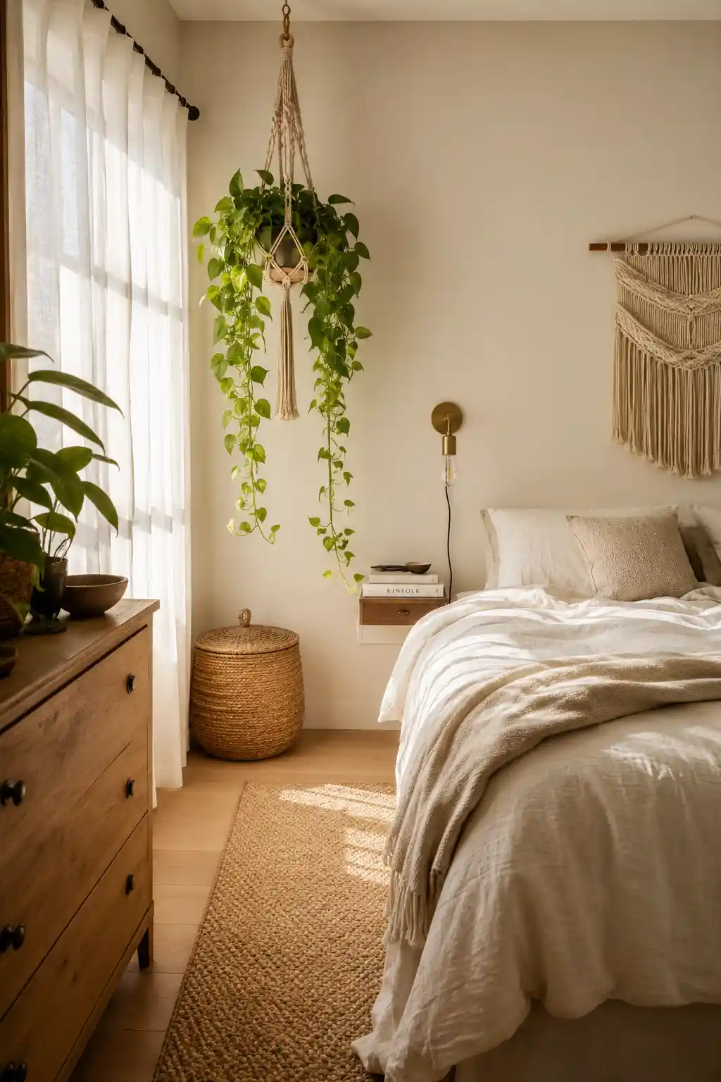Classic Macramé Hangers and Golden Pothos