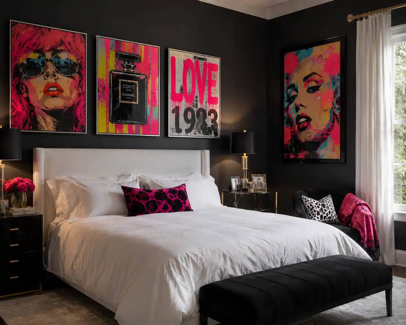Dark Walls with Bright Art