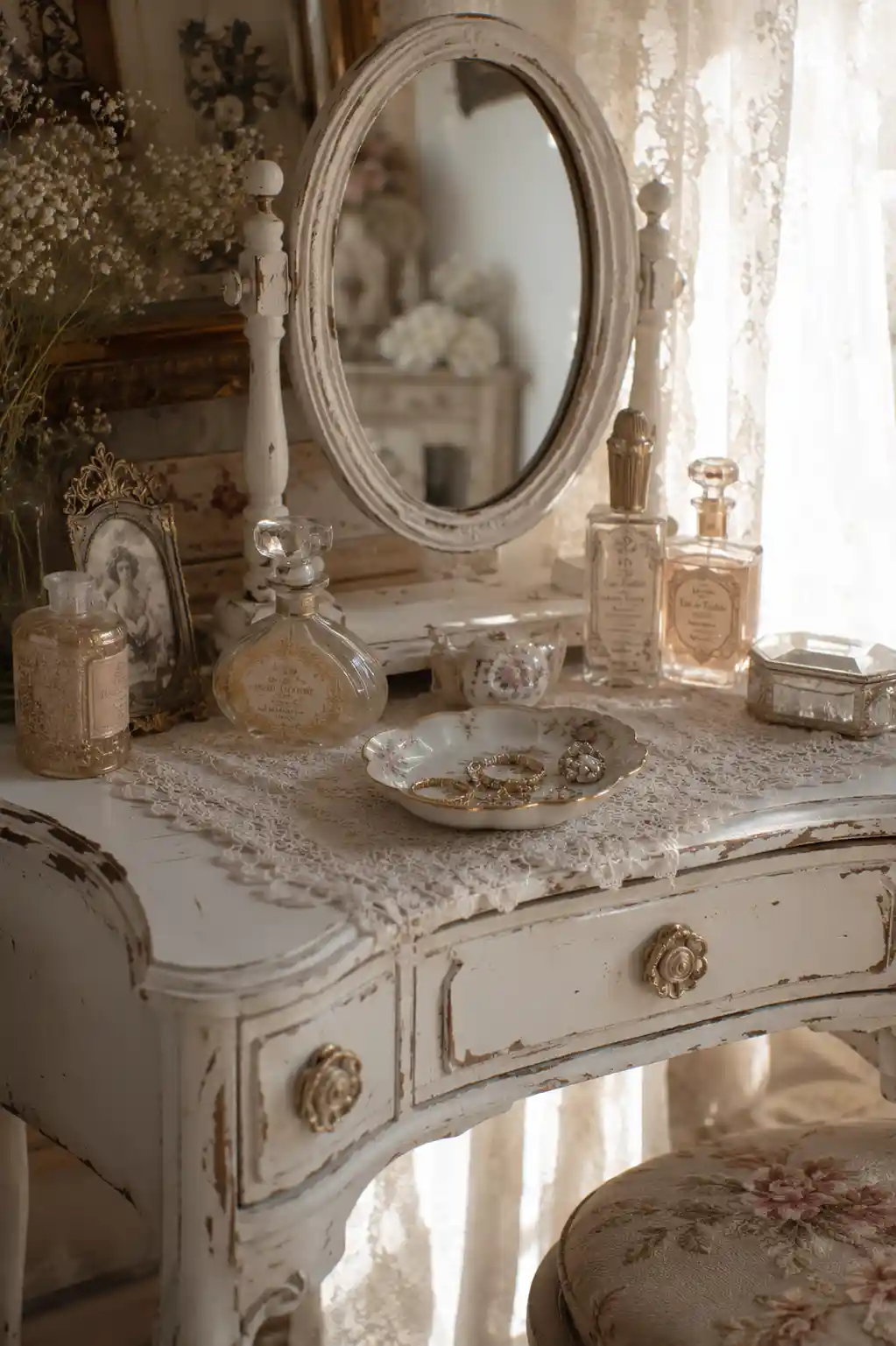 Antique Vanity Tables and Trinket Trays