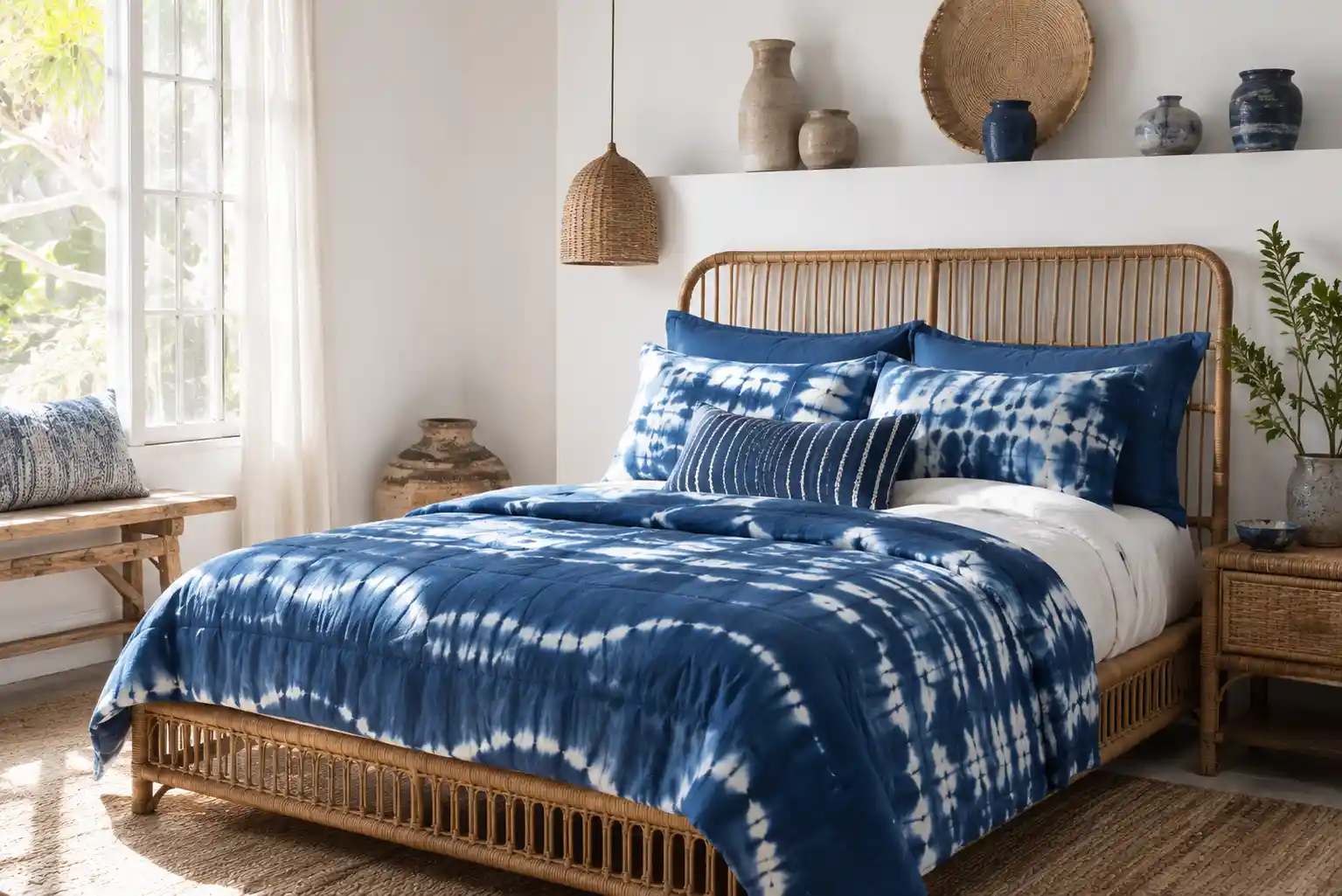 Artisanal Indigo-Dyed Textiles and Global Accents
