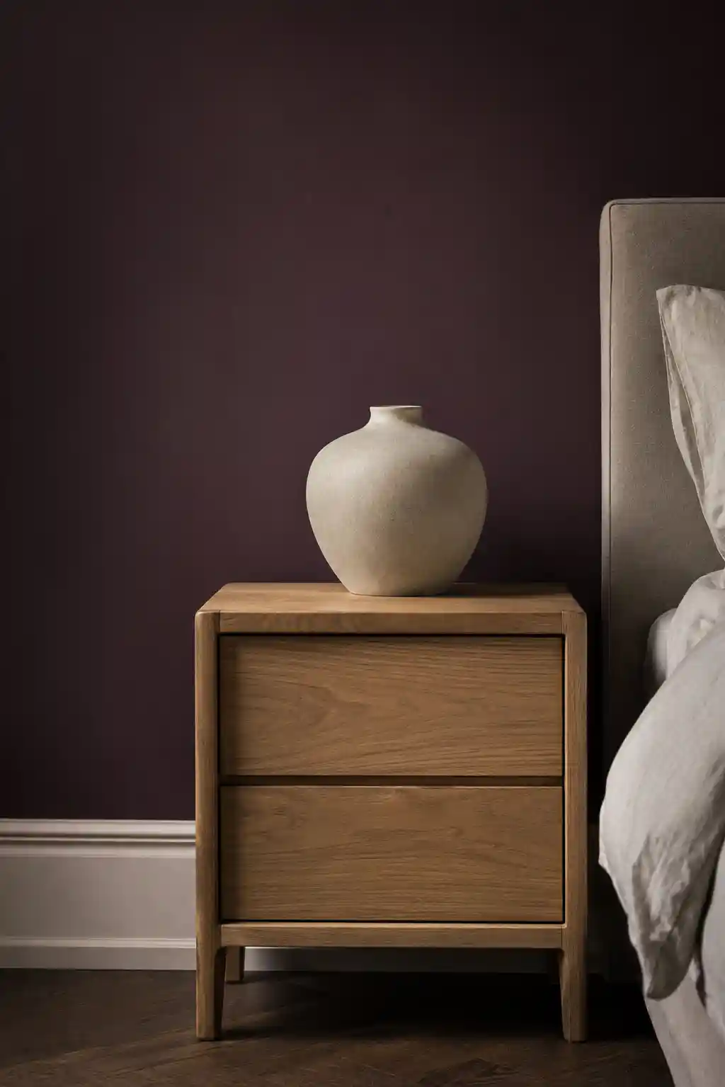 Natural Wood Accents against Dark Tones