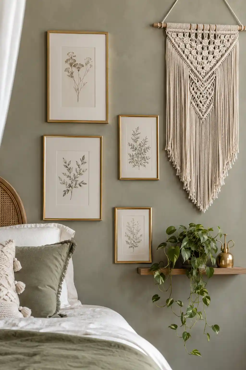 Gilded Botanical Art and Wall Curation