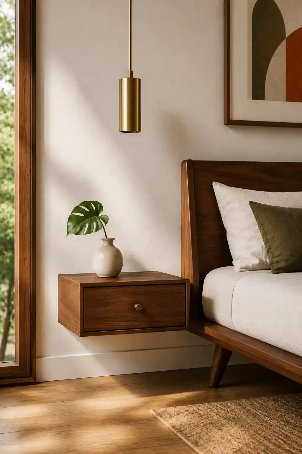 Minimalist Utility with Floating Nightstands