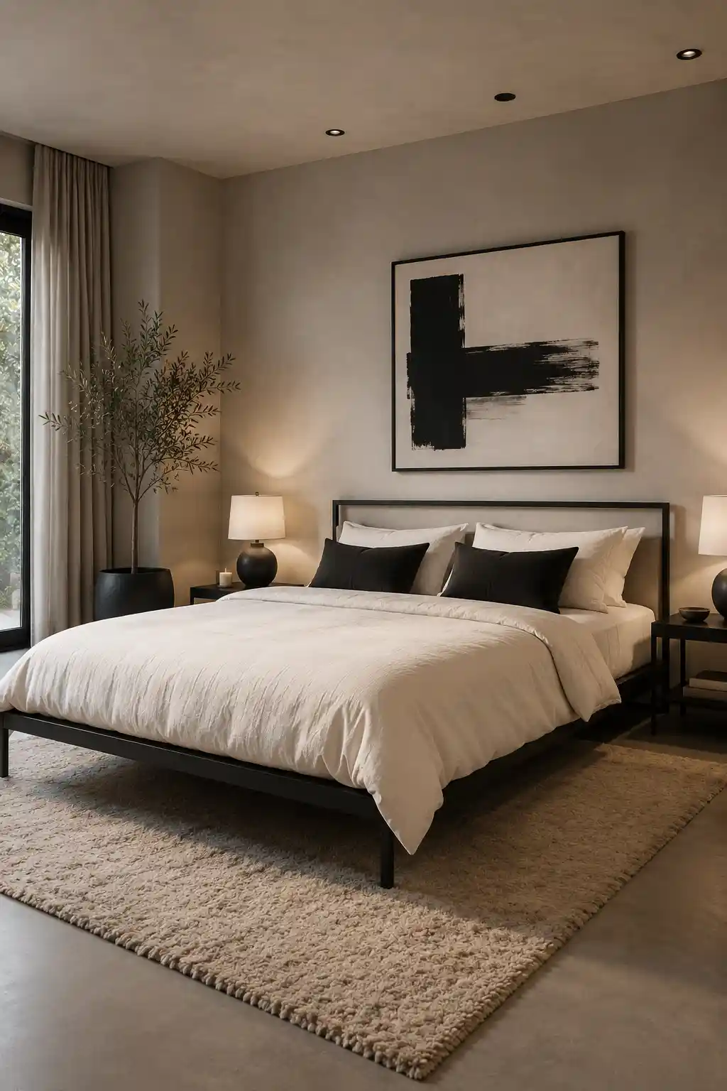 Modern Monochrome Beige and Black