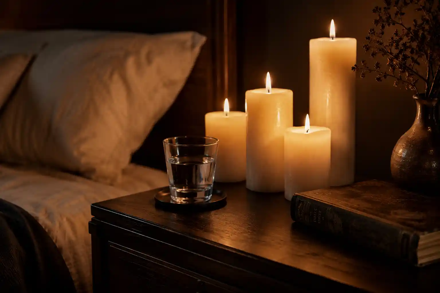 Style Candlelit Bedside Tables