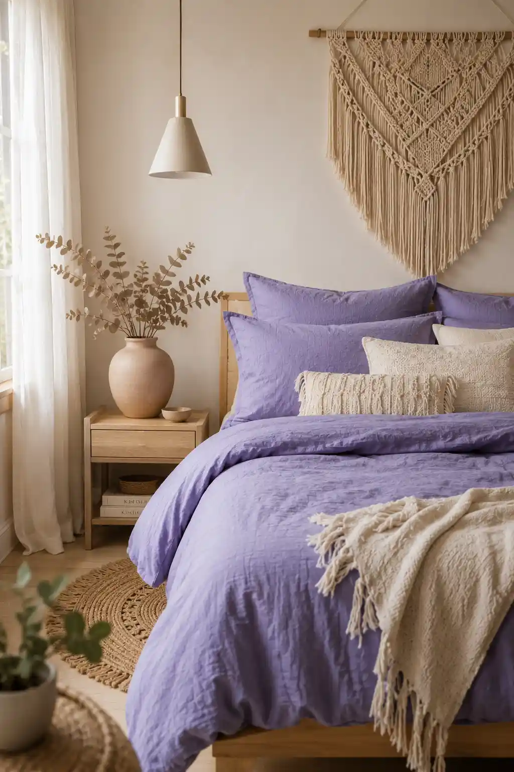 Soft Periwinkle and Creamy Clay Balance