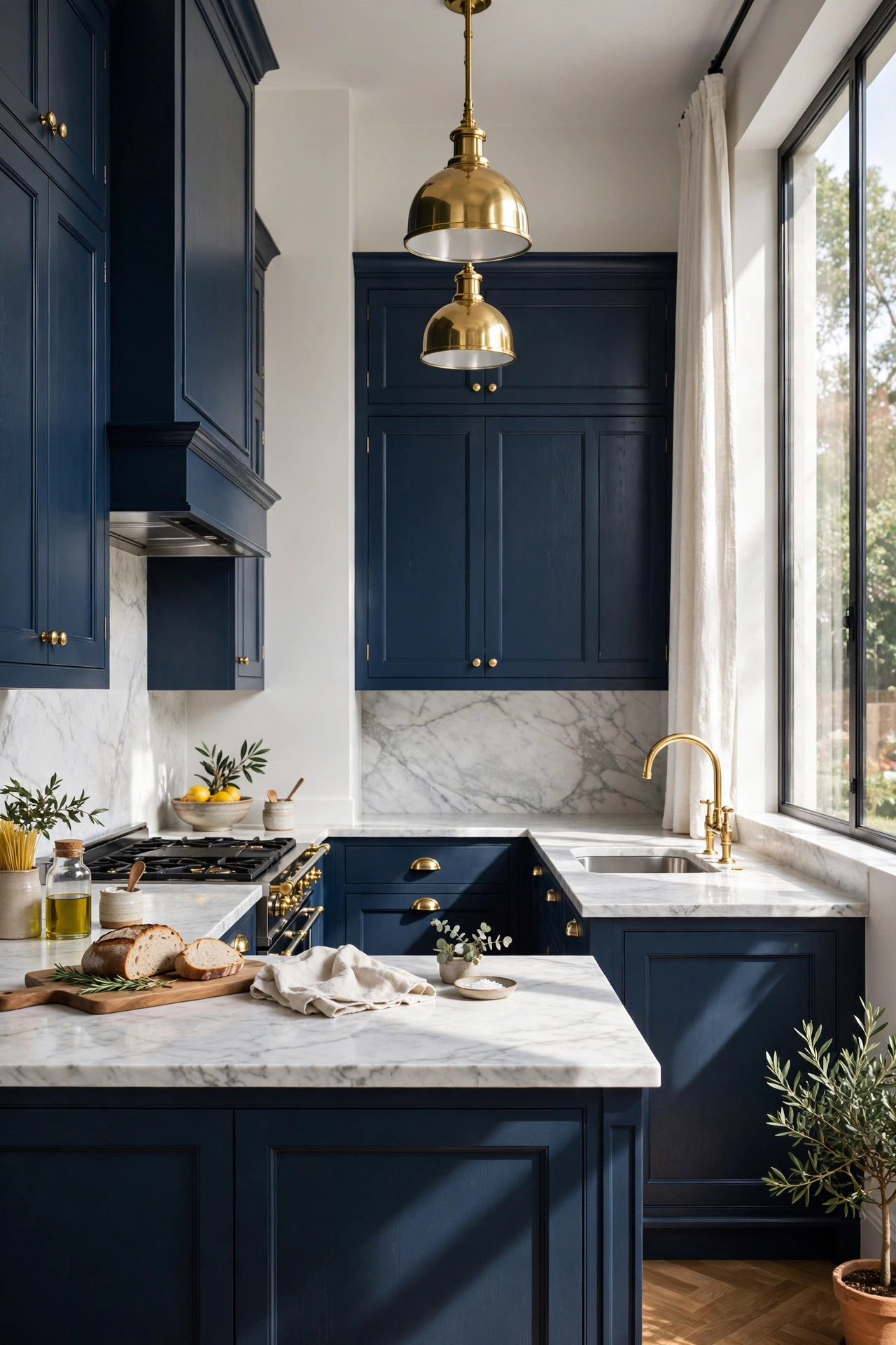 Timeless Navy Cabinetry for a Sophisticated Look