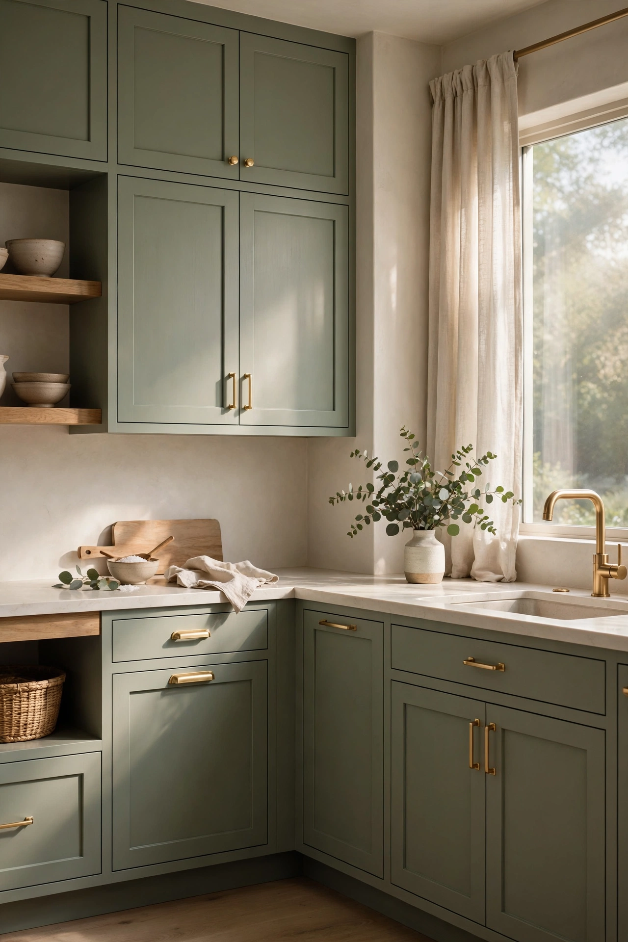 Serene Sage Green Cabinetry