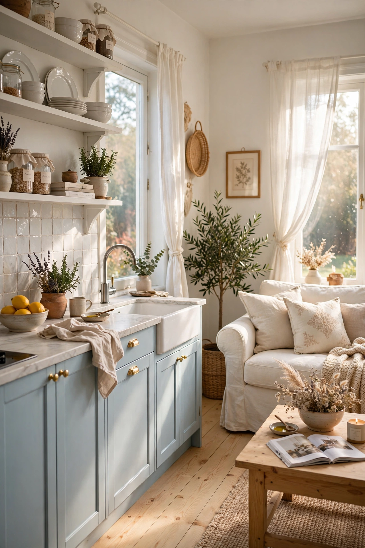 Soft Sky Blue Accents