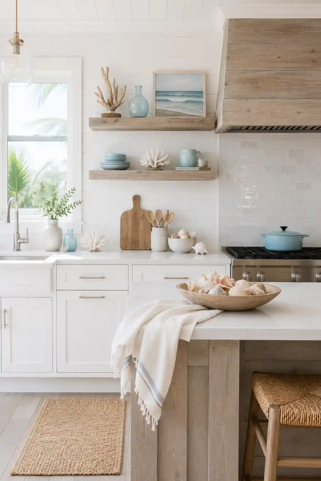 Coastal Driftwood and Bright Whites