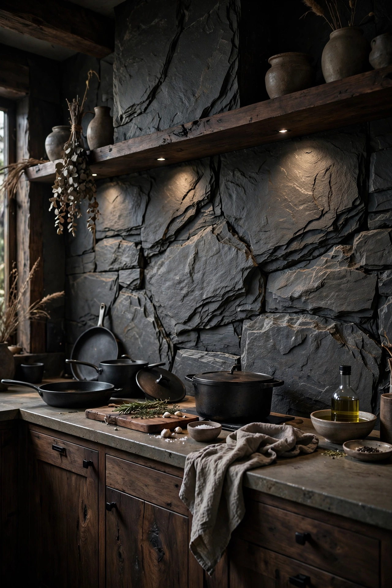 Natural Slate Stone for Moody Depth