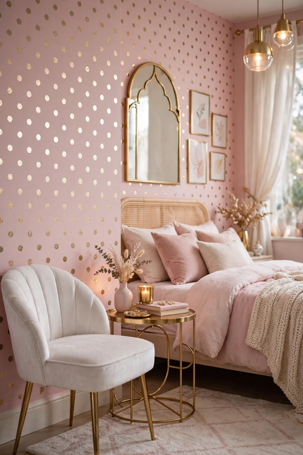 Playful Blush Pink and Gold