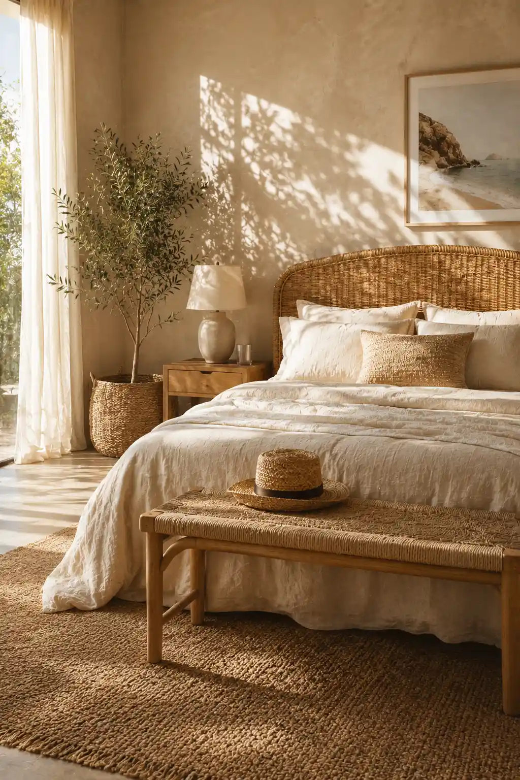 Natural Wicker and Sand Tones