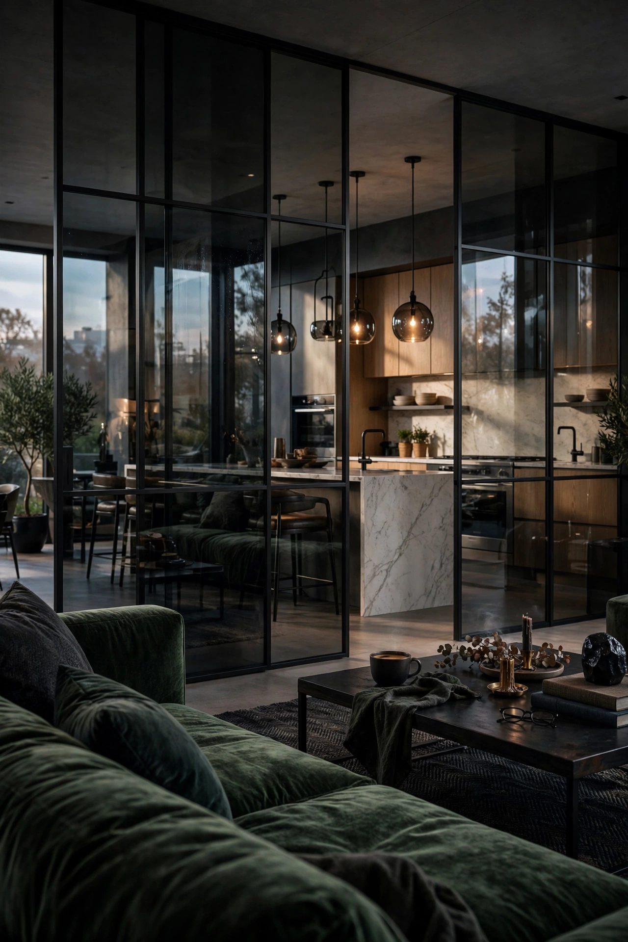 Smoked Glass Partitions
