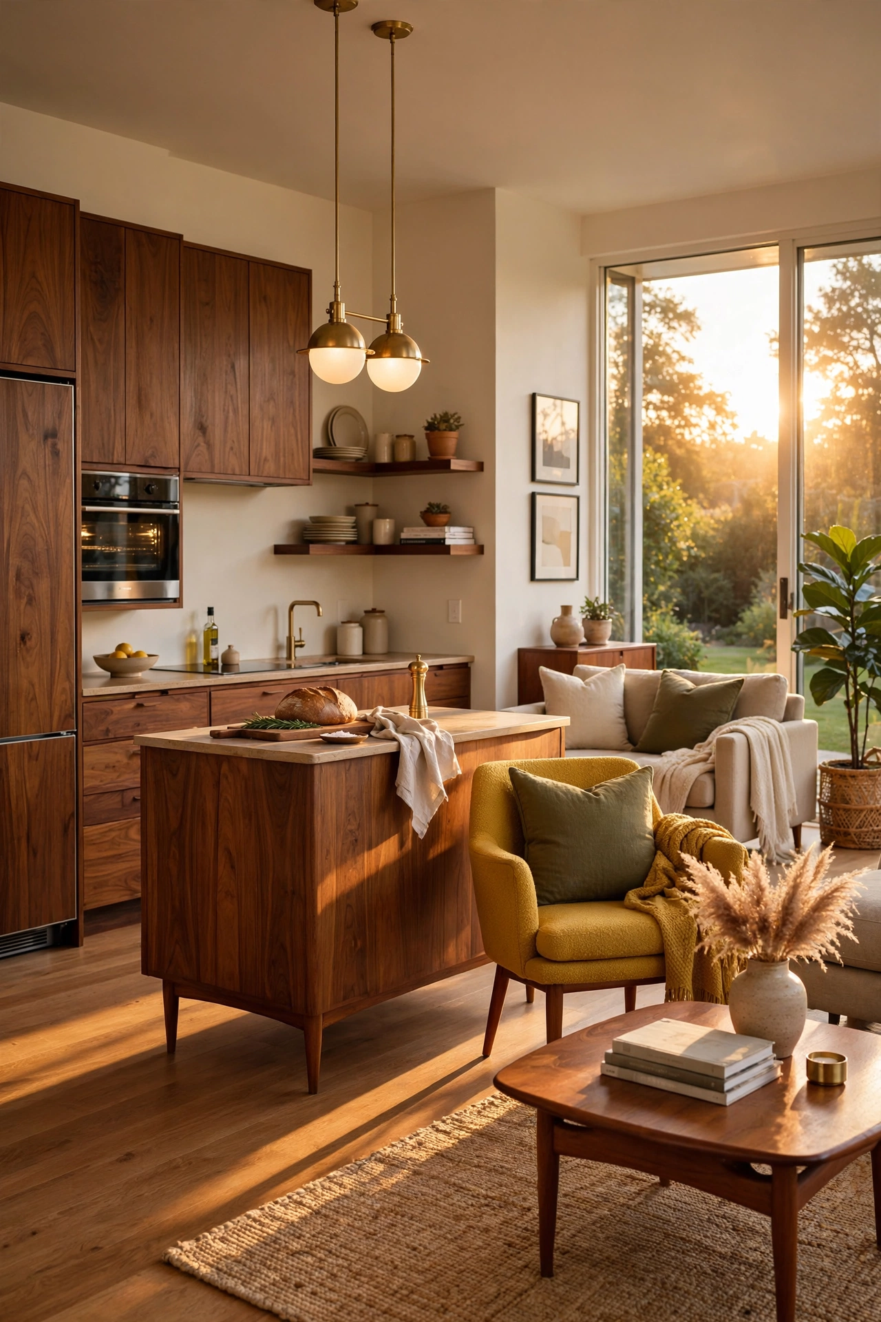 Mid-Century Modern Walnut Built-ins