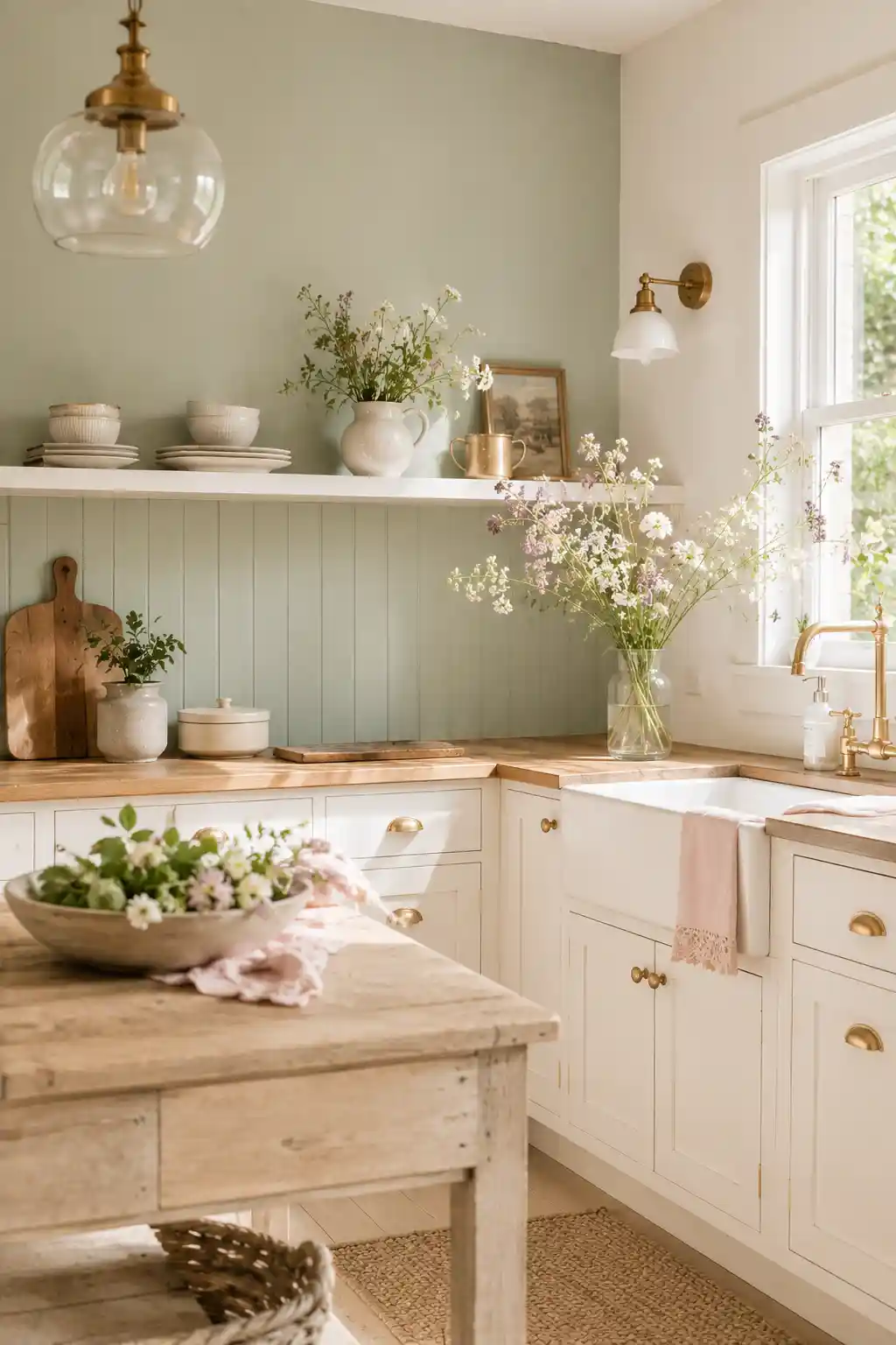 Subtle Pastels and Organic Wood