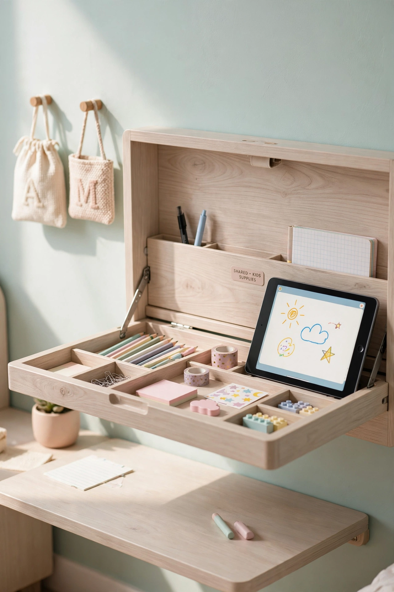 Dual-Purpose Fold-Down Workstations