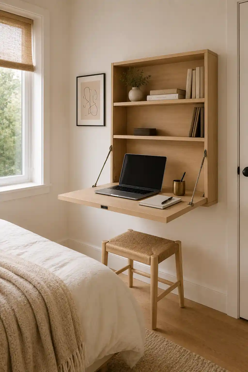 Space-Saving Fold-Down Desks