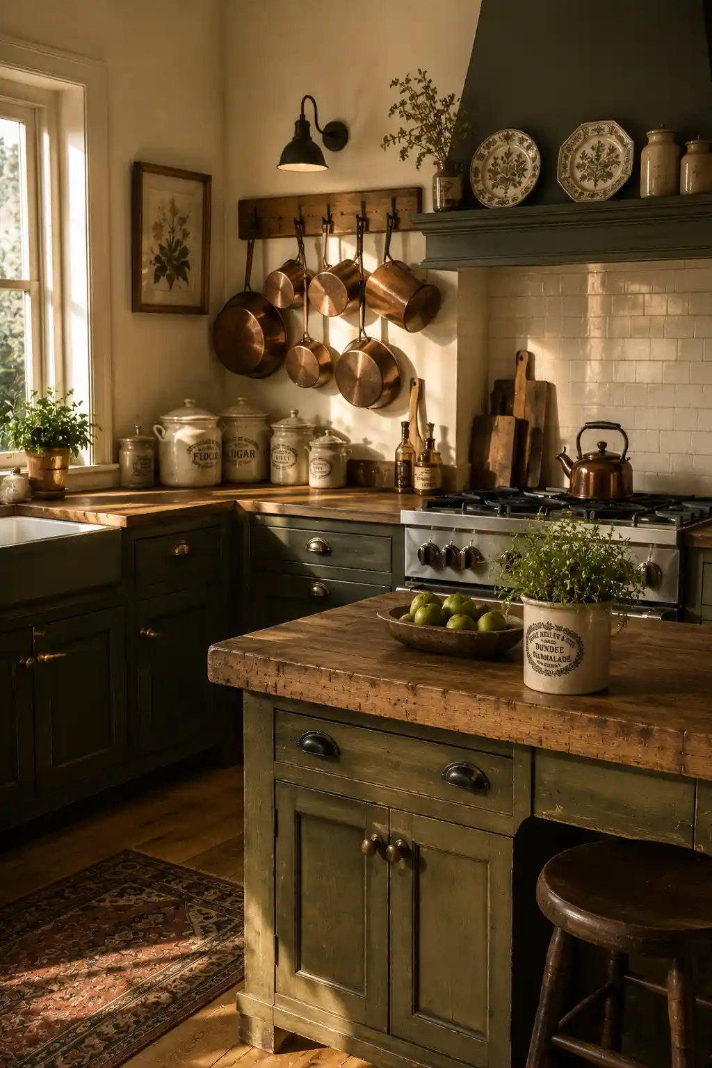 Heritage Olive and Copper Tones