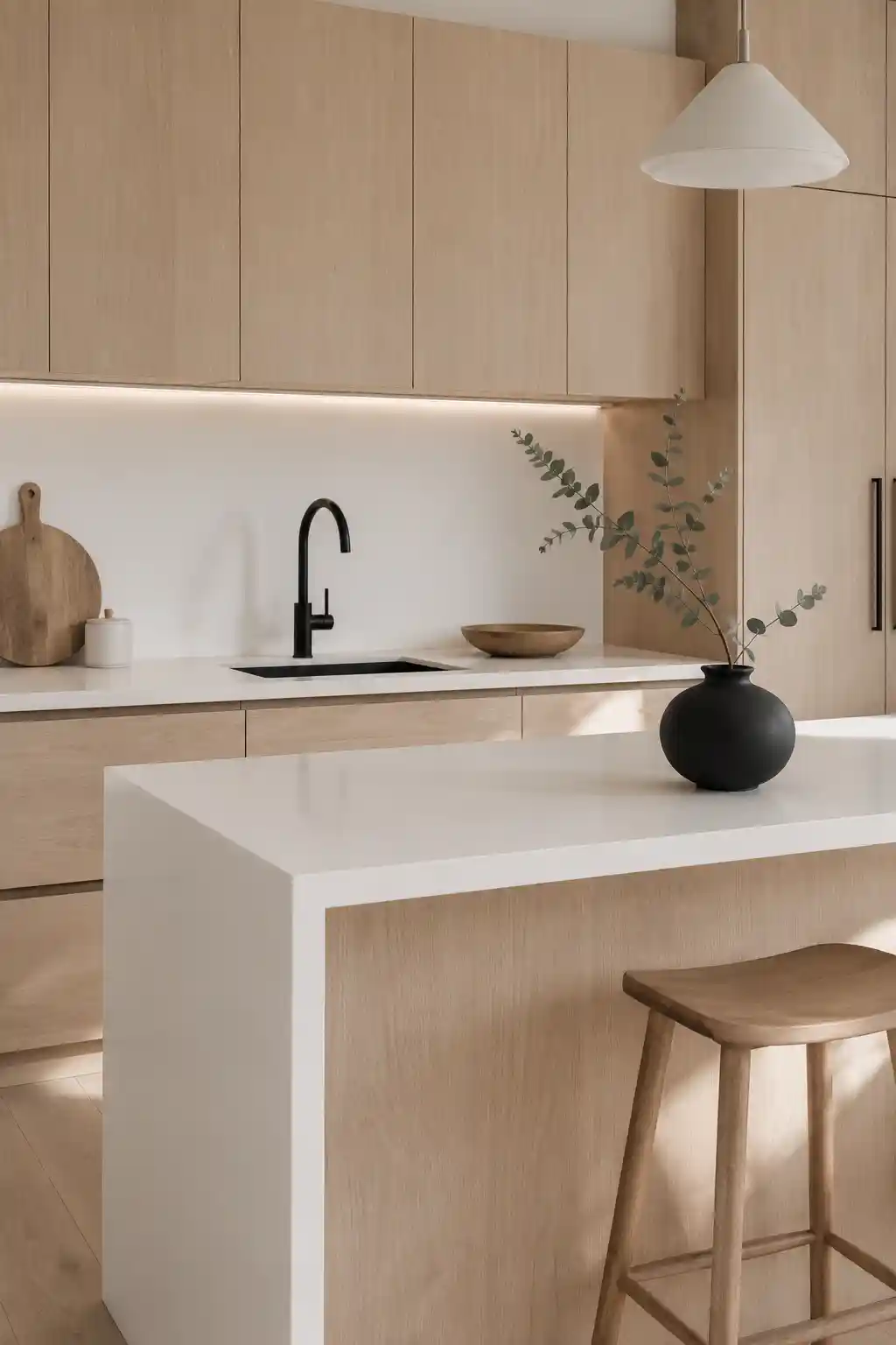 Ash Wood and Matte Black Scandi-Minimalism