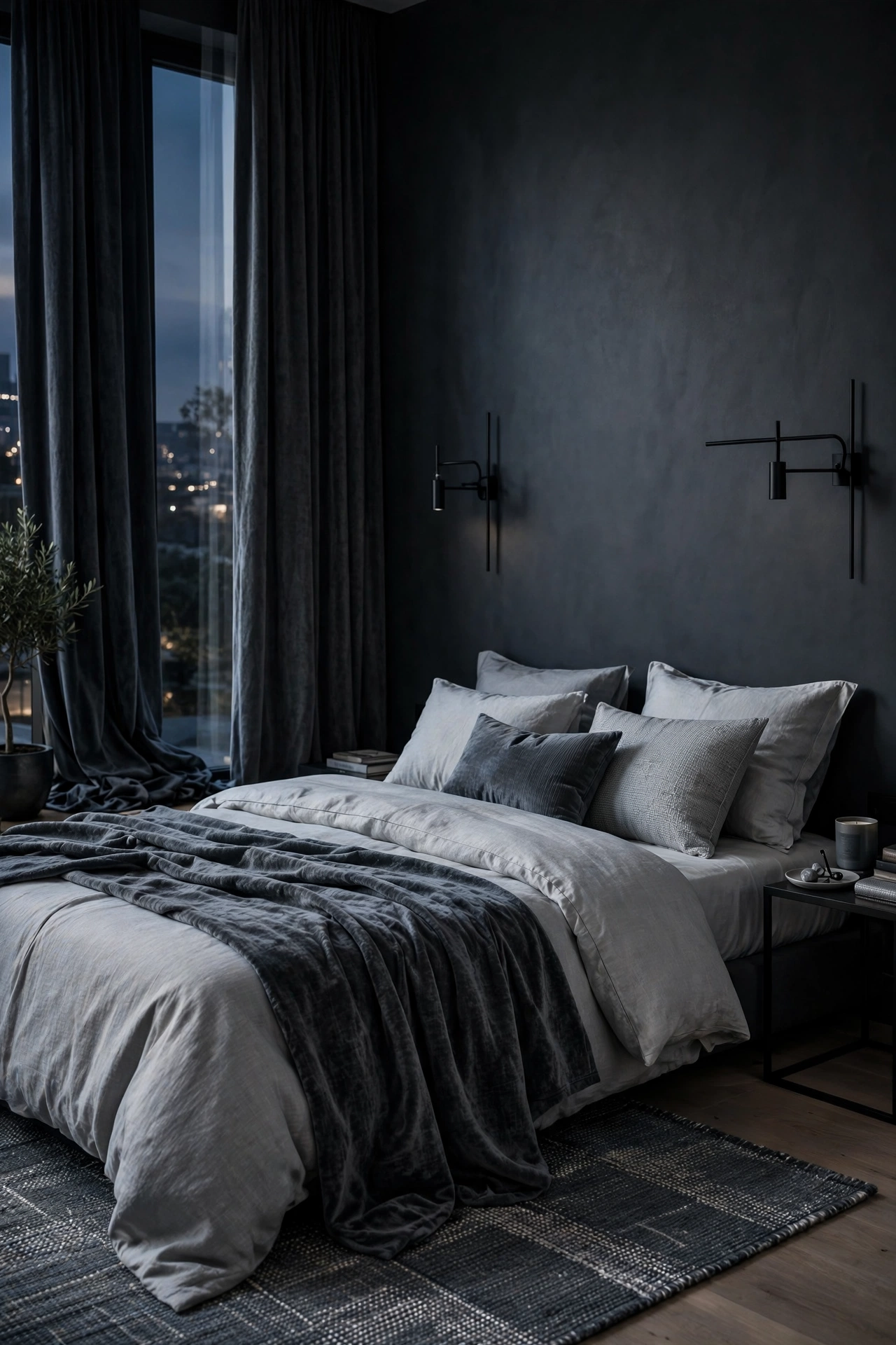 Moody Charcoal and Soft Gray