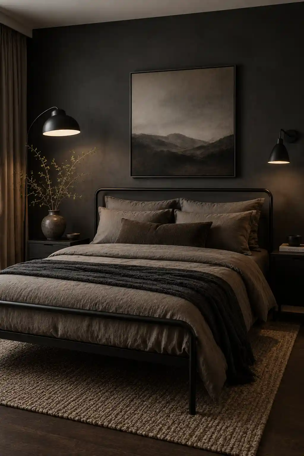 Taupe and Charcoal Contrast