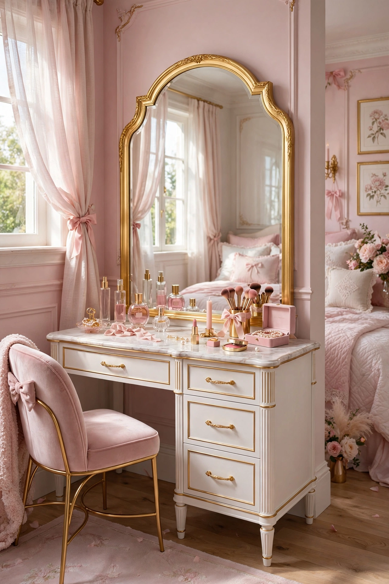 Ornate Gold Vanities