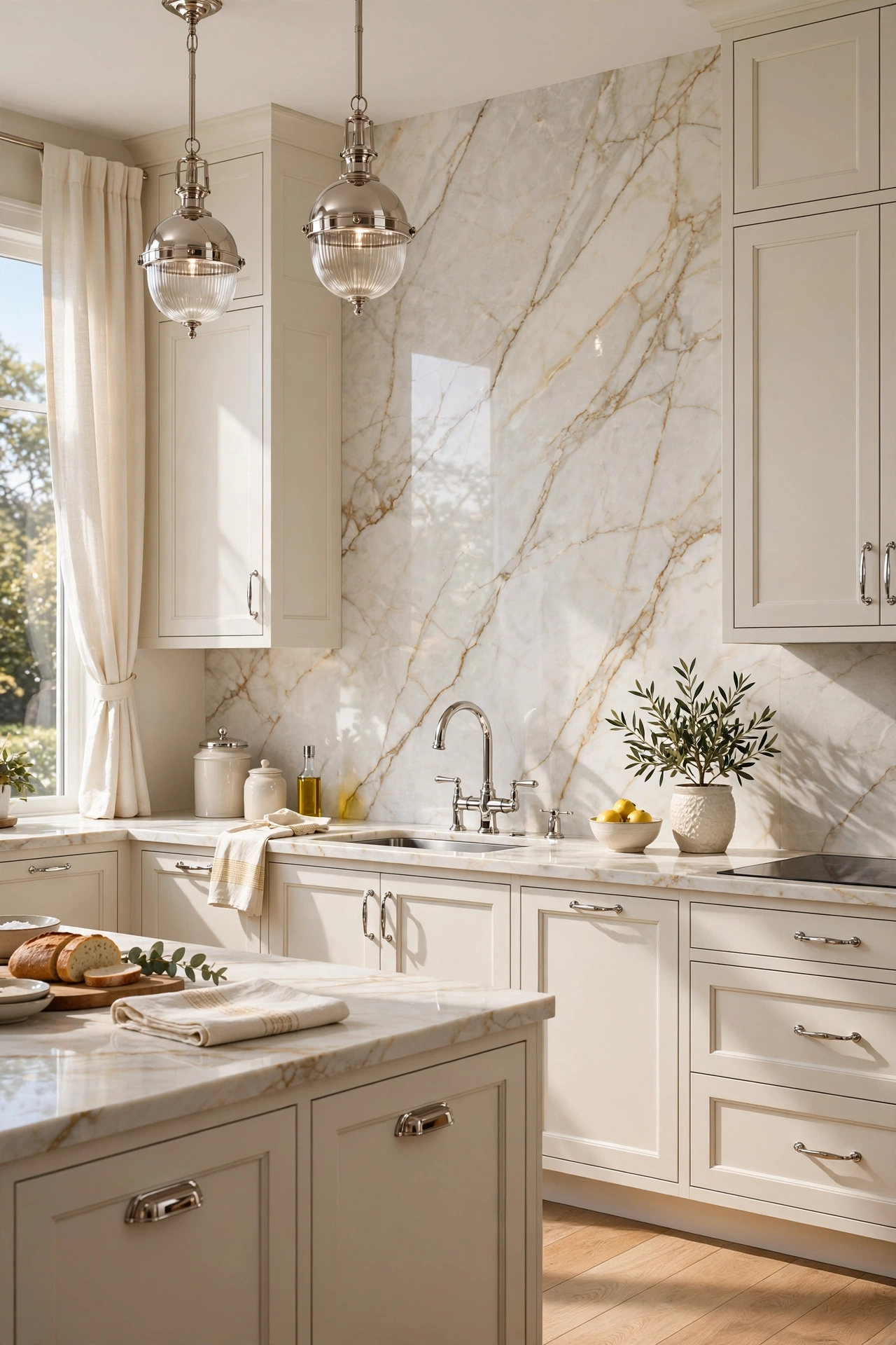 Seamless Marble Slab Backsplashes
