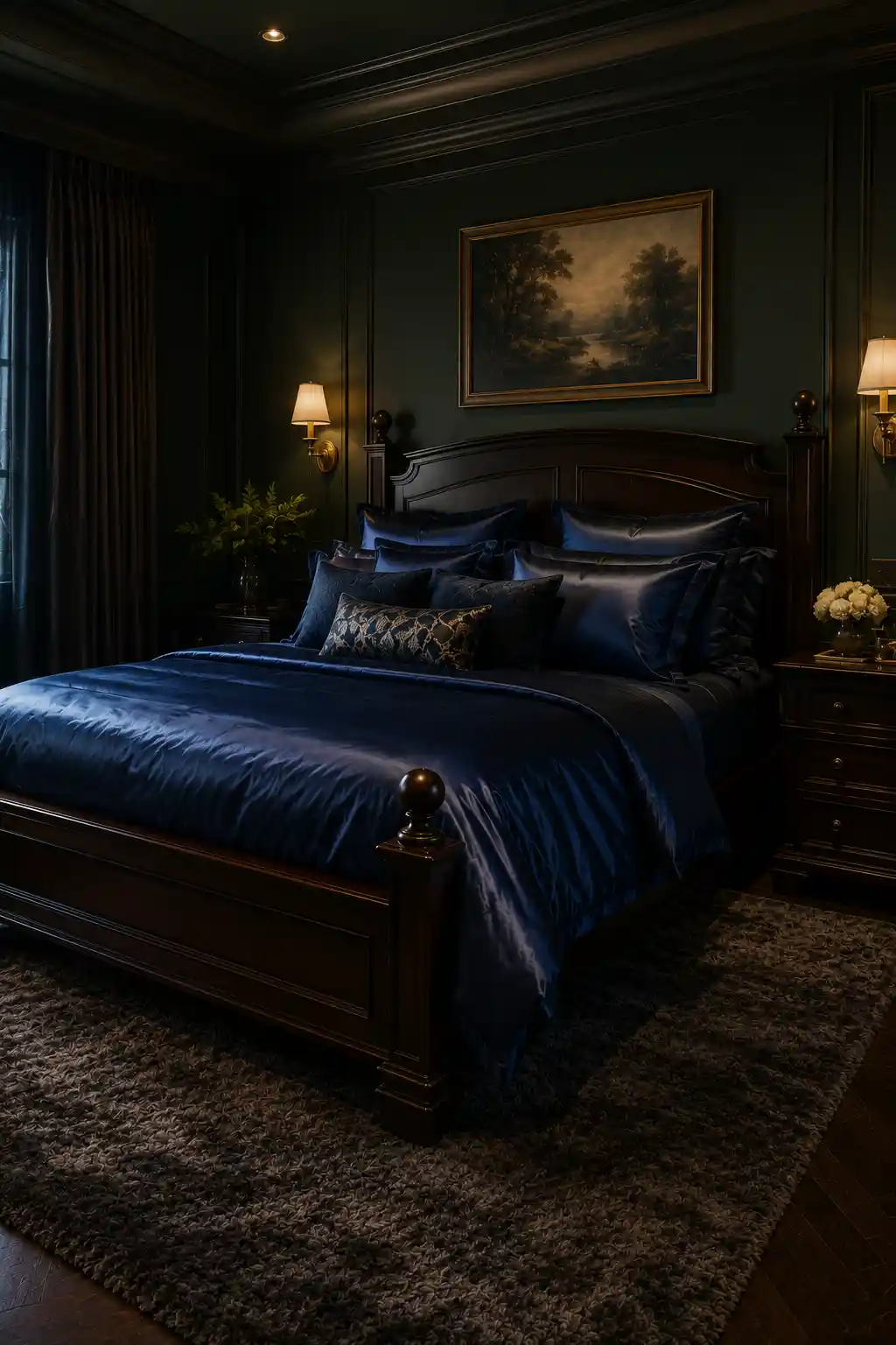 Dramatic Forest Green and Royal Blue